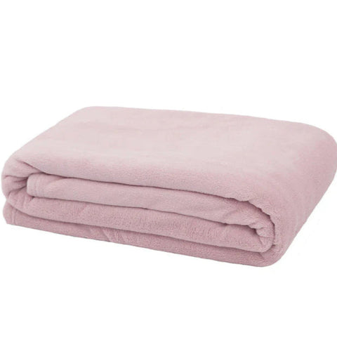 Plush pink extra soft leg blanket