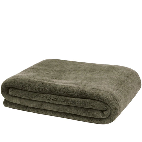Extra soft deep green leg blanket