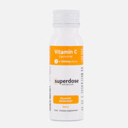 Supplement bottle labeled 'Vitamin C' by 'superdose' on a white background